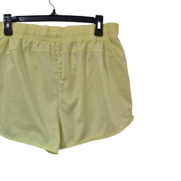 All In Motion Women's Hot Yellow Polyester Running Shorts w Briefs & Zip Close P - Picture 2 of 11